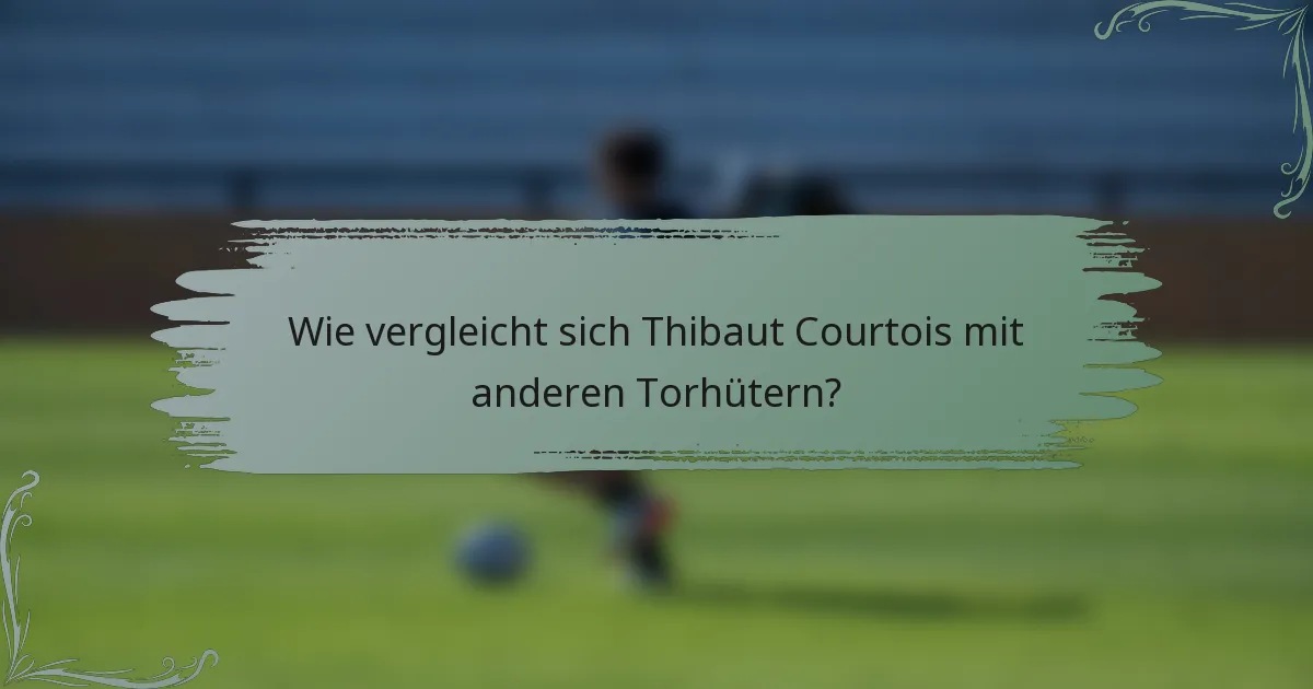 Wie vergleicht sich Thibaut Courtois mit anderen Torhütern?